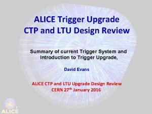 ALICE Trigger Upgrade CTP and LTU Design Review
