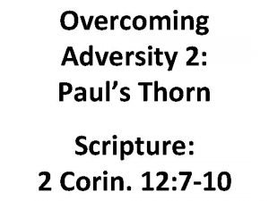 Scripture about overcoming adversity Scripture about overcoming adversity