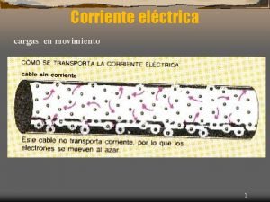 Corriente elctrica cargas en movimiento 1 2 Corriente