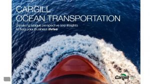 Cargill ocean transportation