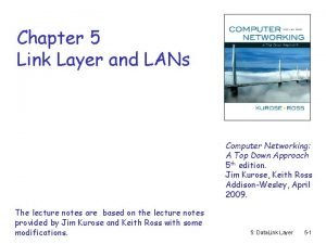 Chapter 5 Link Layer and LANs Computer Networking