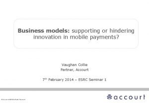 Business models supporting or hindering innovation in mobile