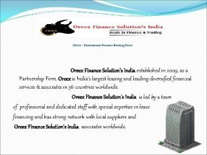 Oreex financial services
