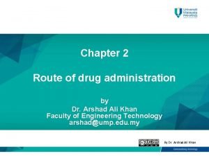 Chapter 2 Route of drug administration by Dr
