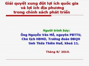 Gii quyt xung t li ch quc gia