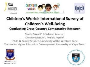 Children's world survey