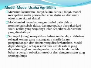 Model usaha agribisnis