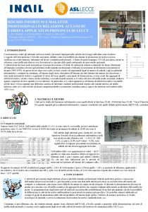 RISCHIO INFORTUNI E MALATTIE PROFESSIONALI IN RELAZIONE AI