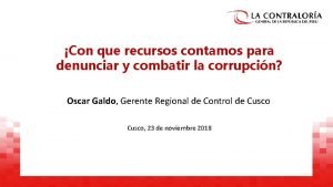 Con que recursos contamos