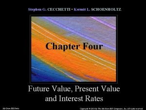 Stephen G CECCHETTI Kermit L SCHOENHOLTZ Chapter Four