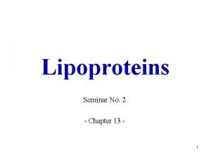 Lipoproteins