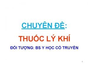 CHUYN THUC L KH I TNG BS Y