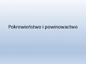 Powinowactwo w linii prostej