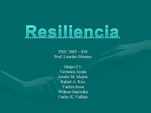 Define resiliencia