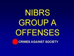 Crimes against society
