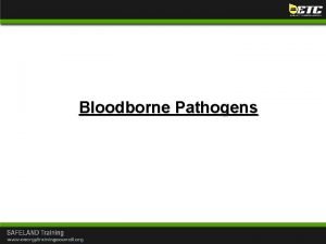 Bloodborne Pathogens What Are Bloodborne Pathogens Bloodborne pathogens
