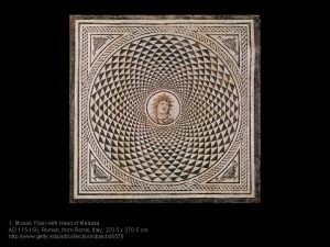 Mosaic floor with head of medusa