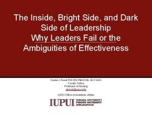 Dark side of leadership