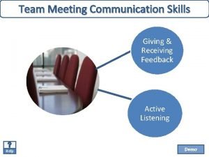 Team Meeting Communication Skills Giving Receiving Feedback Active