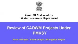 Maharashtra water resources department