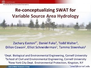 Biological and Environmental Engineering Reconceptualizing SWAT for Variable