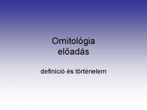 Ornitolgia