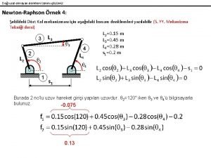 Dorusal olmayan denklem takm zm NewtonRaphson rnek 4