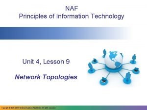 NAF Principles of Information Technology Unit 4 Lesson