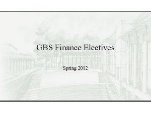 Gbs corporate finance