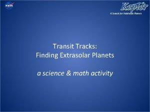 A Search for Habitable Planets Transit Tracks Finding