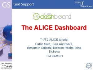 Alice dashboard