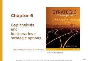 Chapter 6 Gap analysis and businesslevel strategic options