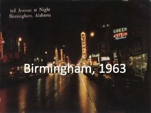 Birmingham 1963 Spring Jubilation Backdrop to Birmingham January
