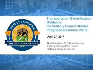 Transportation Electrification Guidance for Publicly Owned Utilities Integrated