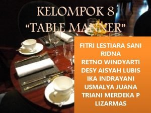 Pengertian table manner