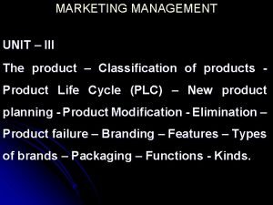 Product classification marketing