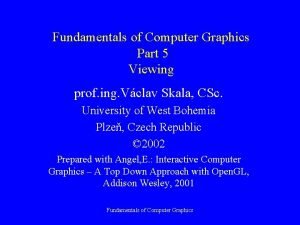 Fundamentals of computer graphics