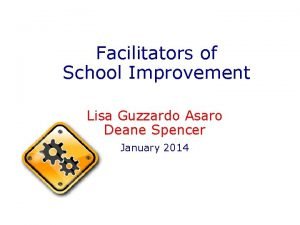 Facilitators of School Improvement Lisa Guzzardo Asaro Deane