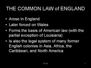 Common law england