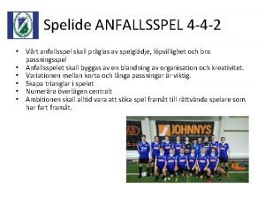 Spelide ANFALLSSPEL 4 4 2 Vrt anfallsspel skall