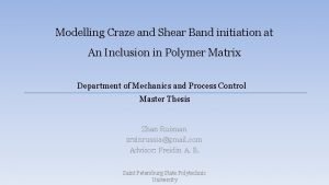 Modelling Craze and Shear Band initiation at An