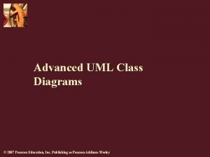 Advanced UML Class Diagrams 2007 Pearson Education Inc