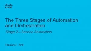 Stages of automation