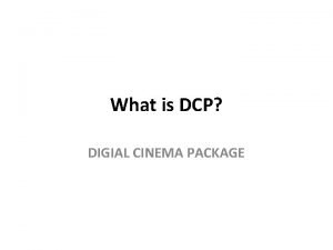 Mxf dcp