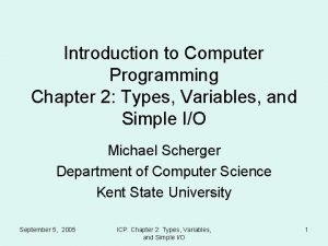 Types of variables in computer programming