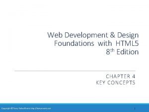 Web Development Design Foundations with HTML 5 8