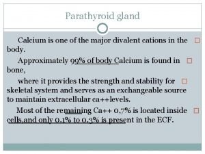 Parathyroid hormone and calcitonin