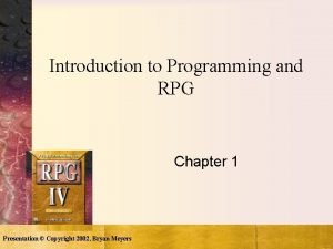 Rpg programming