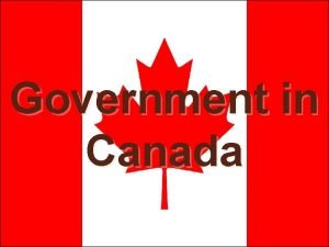 Government in Canada The Constitution of Canada divided