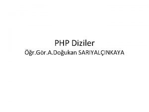 PHP Diziler r Gr A Doukan SARIYALINKAYA KONU